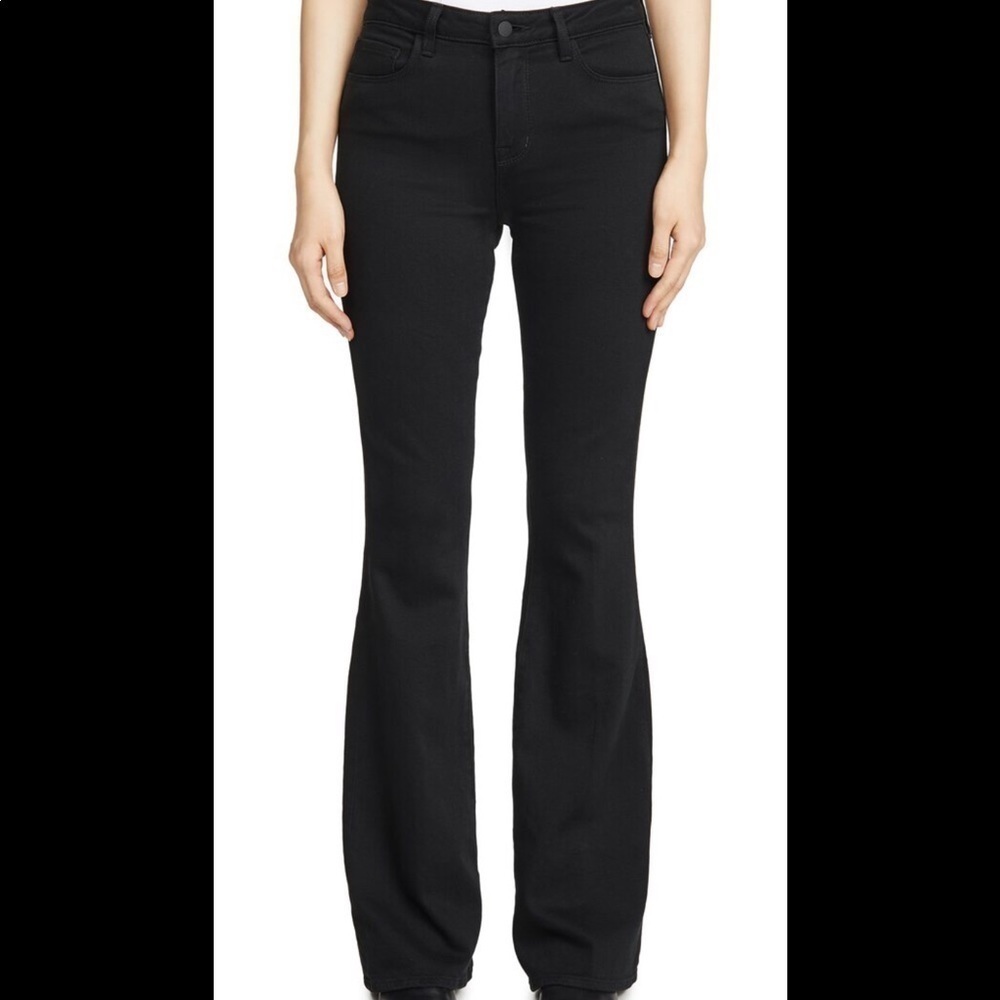 L'AGENCE Flare Low Rise Flare Jeans Noir size 29